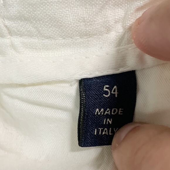 Lardini XXL Mens Ivory Pull On Drawstring Waist Pants Resort Travel Cotton - Picture 9 of 10